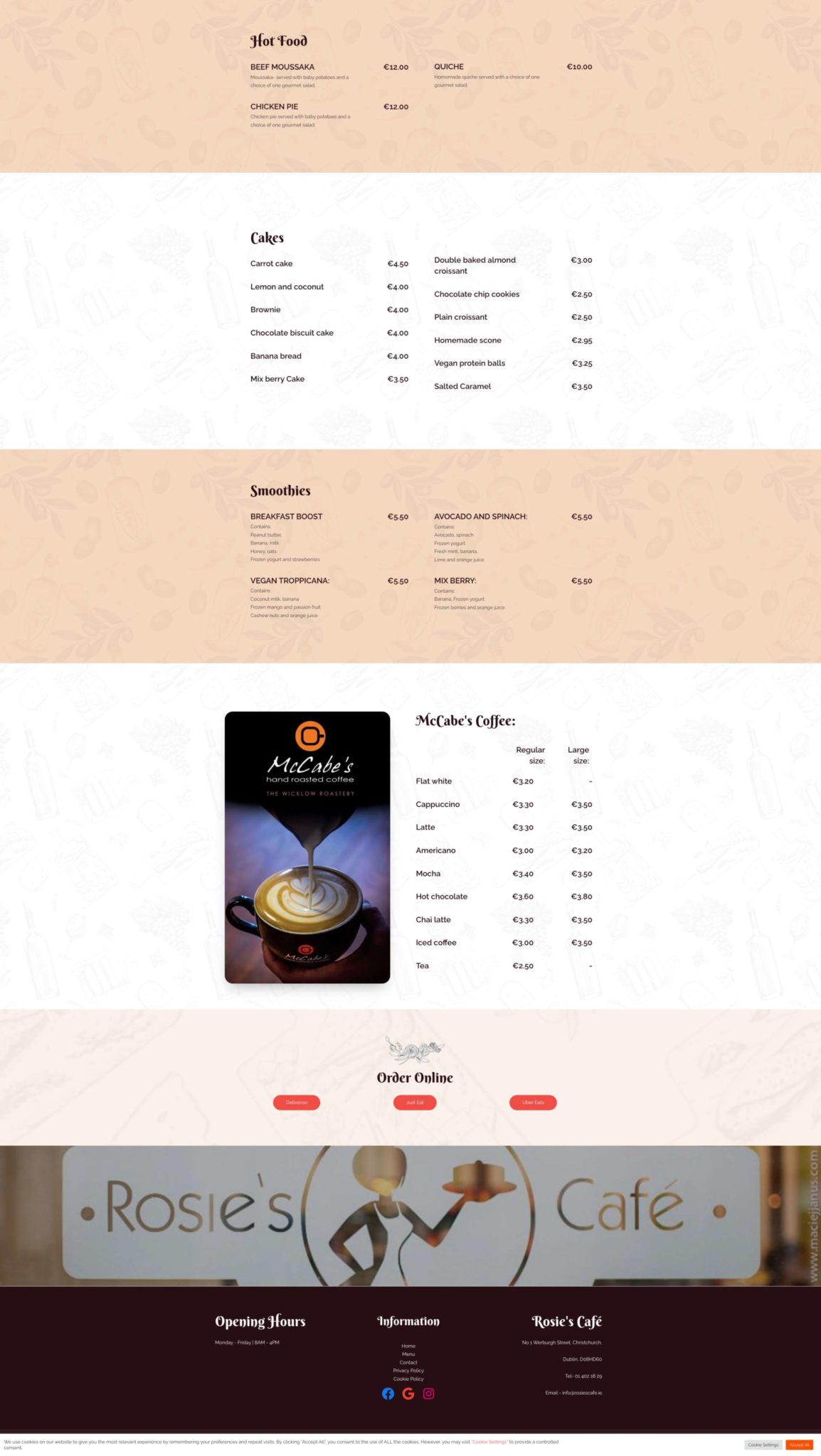 Menu Footer